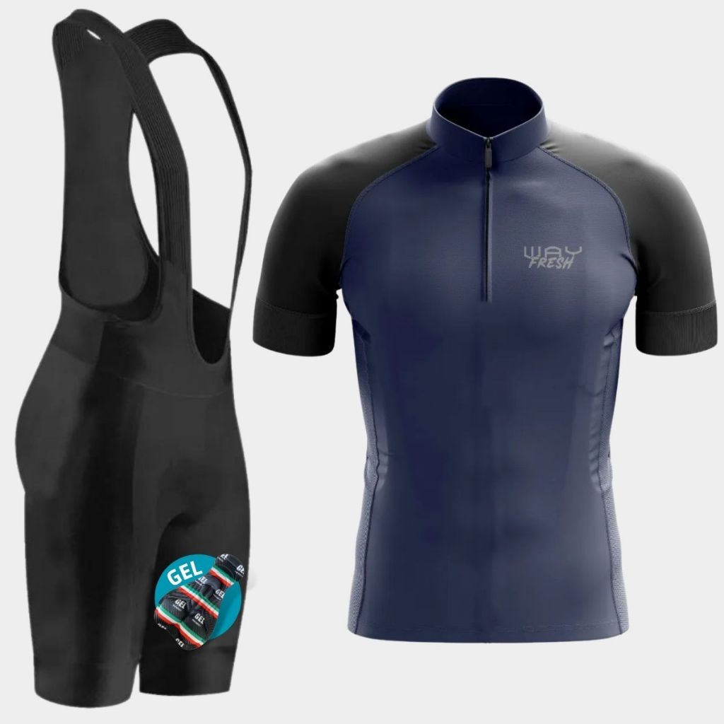 Roupa Ciclismo Masculino Gel Conjunto Bretelle Bermuda Short Ciclismo Masculina UV+