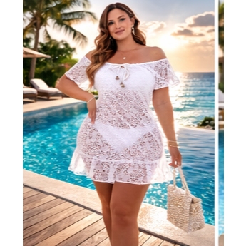 Saída De Praia big plus Size Ciganinha Arrastão Ciganinha Babados do TAM 46 ao 68 em Oferta na Shopee