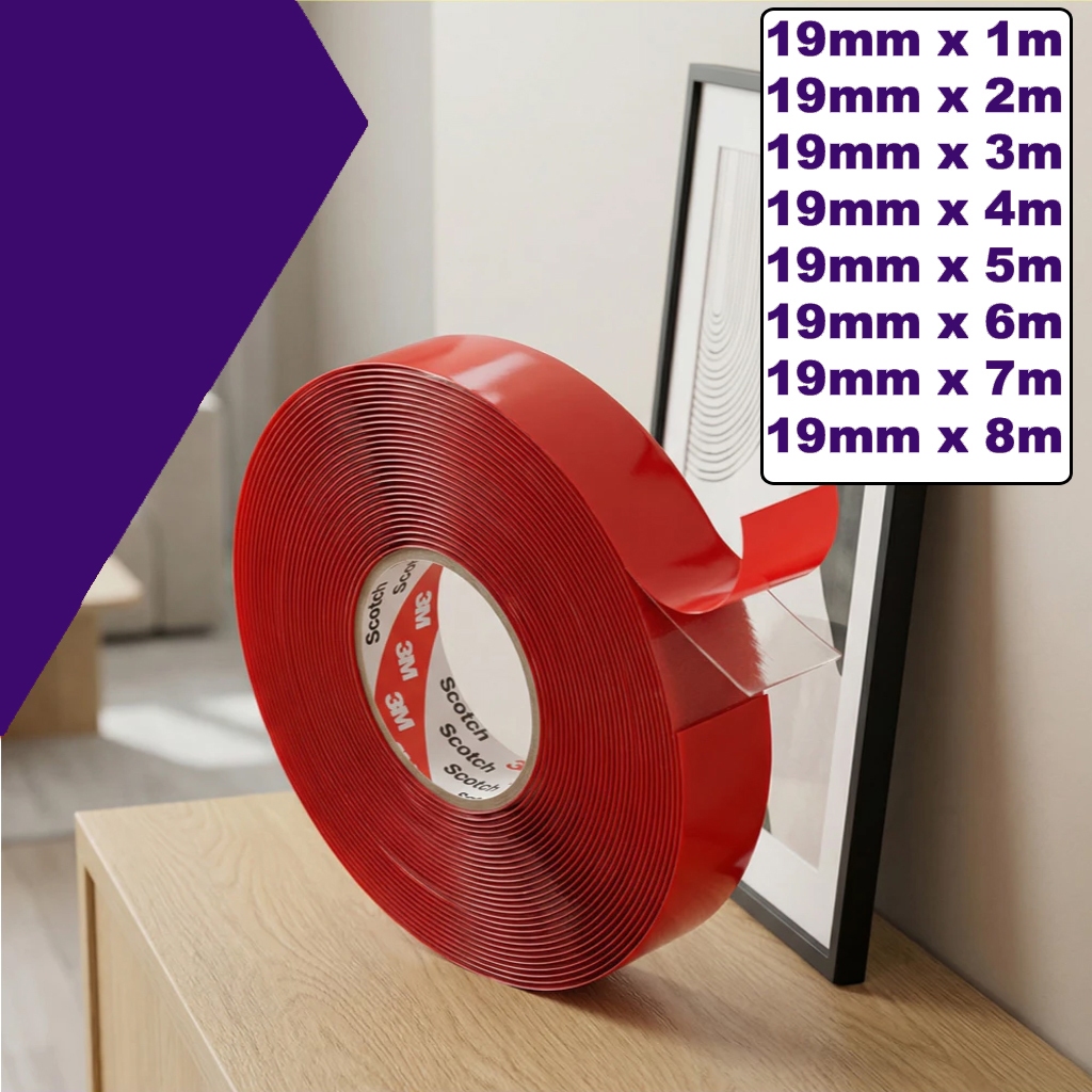 Fita Dupla Face 3M - Dupla Face Para Parede - Fita Adesiva VHB Fixa Extra Forte Transparente Envio Rápido