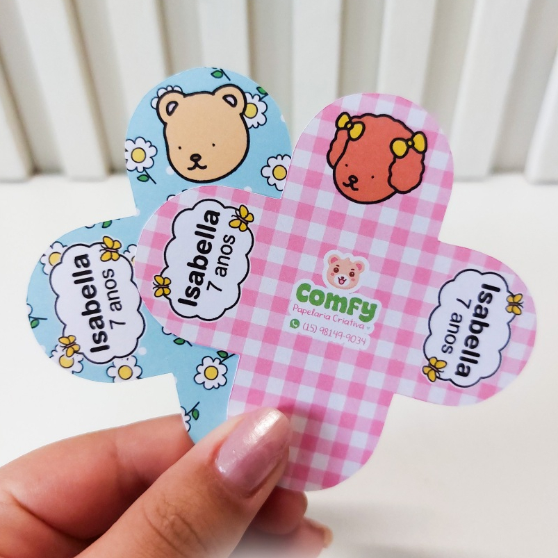 40 a 120 Forminhas de Doce Personalizadas Ursinho Colorir - Brigadeiro, Aniversário Infantil, Decoração de Festa