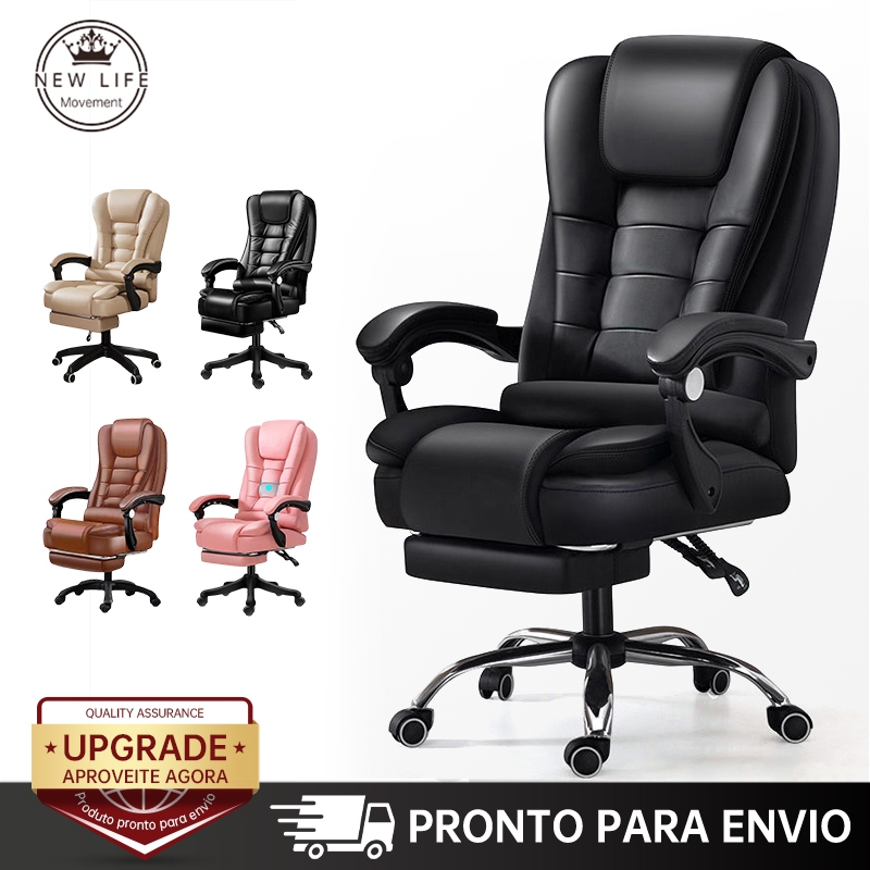 Cadeira de Escritório Ergonômica Reclinável com Apoio para Pés | Conforto Máximo