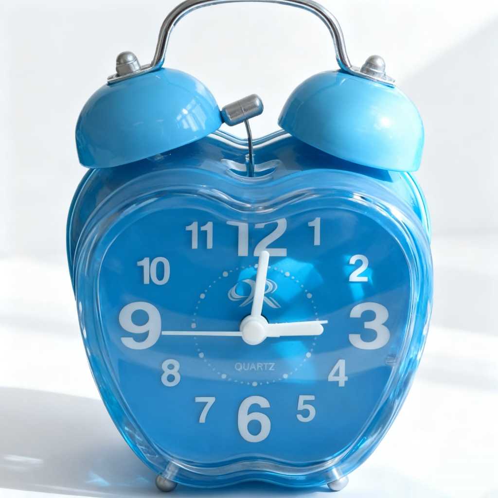 Relógio Despertador Retrô Maçã Analógico Barulhento Mesa Quarto Cores Variadas