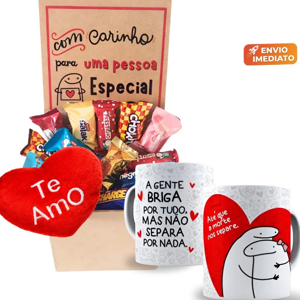 Cesta de chocolates cafe da manha presente surpresa + caneca linda surpresa aniversario namorada em Oferta na Shopee