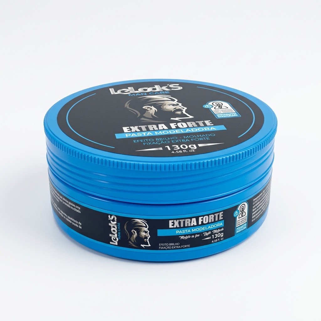 Pasta Modeladora Pomada Para Cabelo Masculino Lelooks Extra Forte Styling 130g