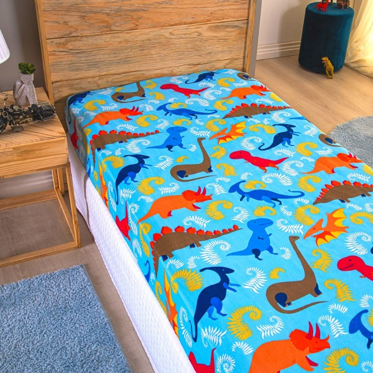 Lençol Solteiro C/ Elástico Avulso Infantil Microfibra Estampada
