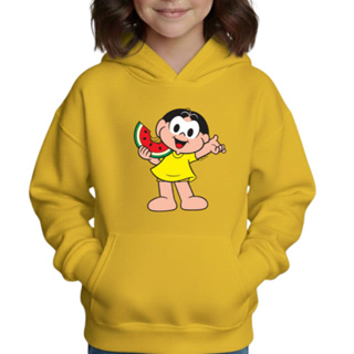 Blusa Moletom  Infantil Kids Unissex Estampa  Monica Magali Bidu  Capuz bolso canguru 4 ao 14 em Oferta na Shopee