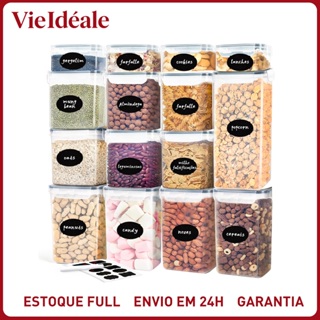 Pacote com recipientes herméticos para armazenamento de alimentos em Oferta na Shopee