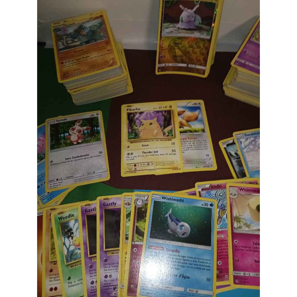 lote 350 cartas pokemon - 35 reverse foil - Pikachu Antigo