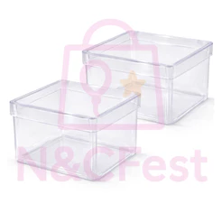 30 Caixinhas Acrilicas 7x7 para decoracoes festas e porta joias