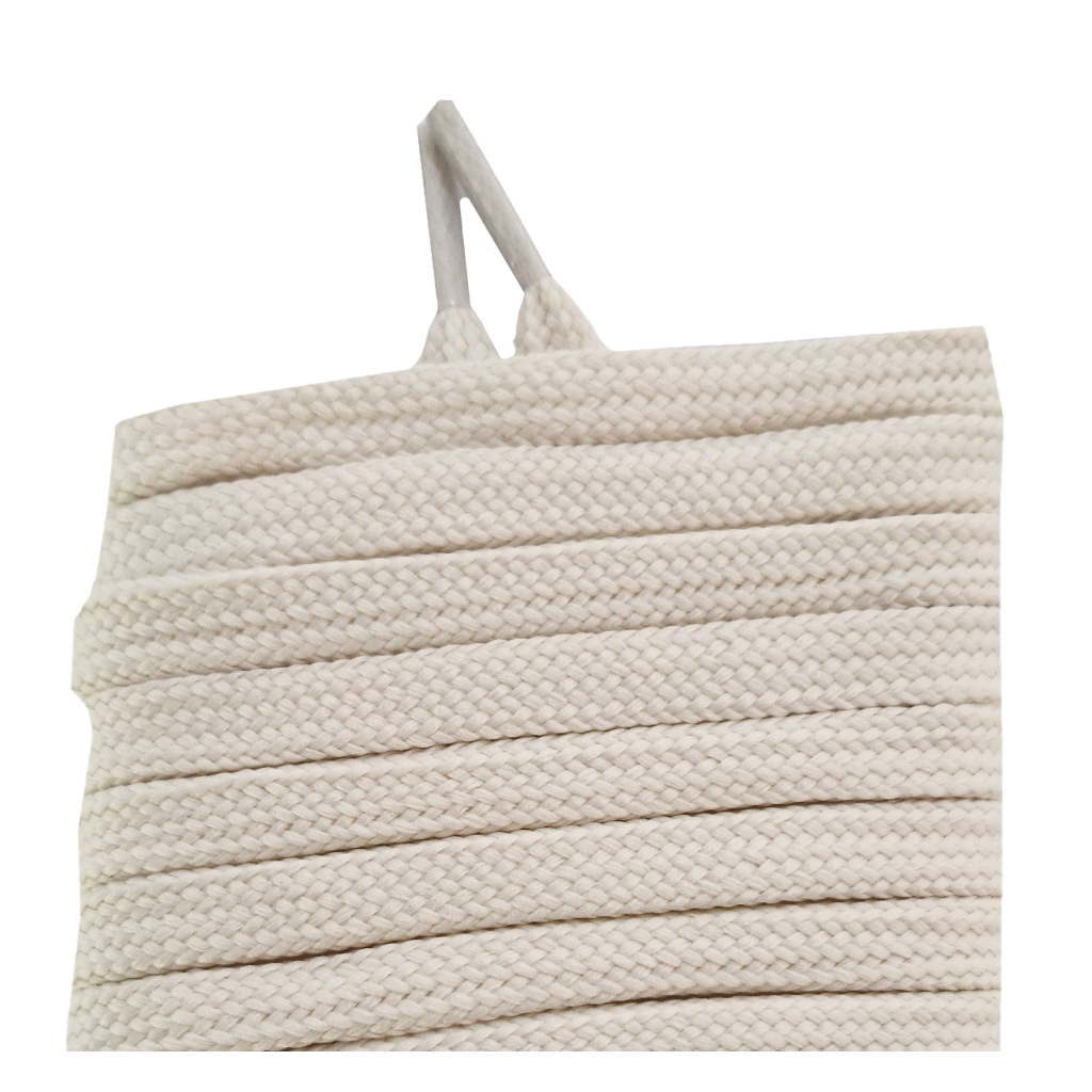 01 Par Cadarço Diagonal Tênis Botinhas 1,40cm-8mm Largura Cor Creme