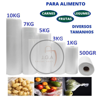 Bobina Picotada Sacos Plásticos  para Armazenamento de Alimentos - Escolha o Tamanho em Oferta na Shopee