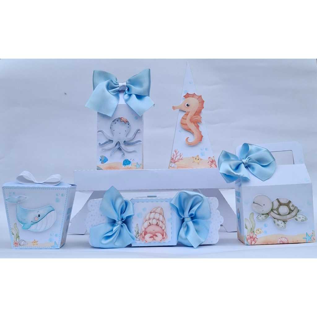 Kit Festa Personalizada Fundo do Mar Aquarela| SEM LAÇOS| PEGUE E MONTE| Festa Infantil| Lembrancinhas Personalizadas|