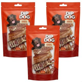 MORDEDOR OSSO PETISCO PARA CAES TRAQUEIA BOVINA DIP DOG PACOTE COM 50G em Oferta na Shopee