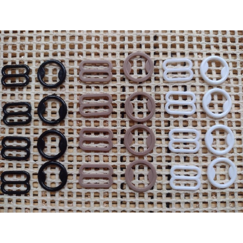 Kit Argola + Regulador Plástico 13mm – 100 Pares (200 Peças) | Lingerie e Alças em Oferta na Shopee