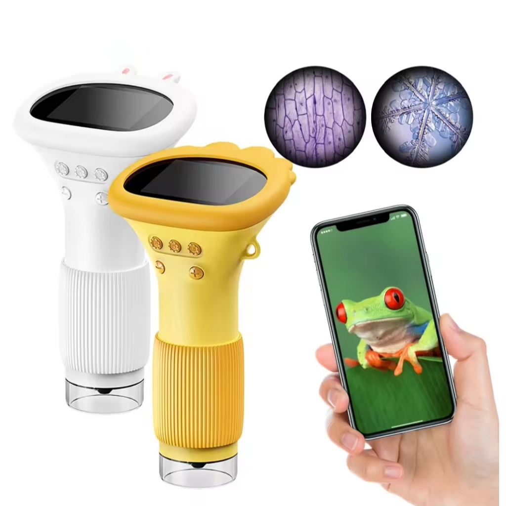 Microscópio Infantil , Digital De Bolso Para Crianças,Lupa Eletrônica De Tela Com LED Foto E Vídeo