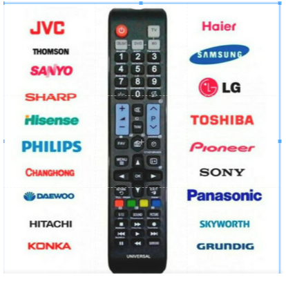 kit com 2/5 controle remoto universal de tv led lcd Samsung, Sharp, Sony, Panasonic, Sanio, Hitachi, Toshiba