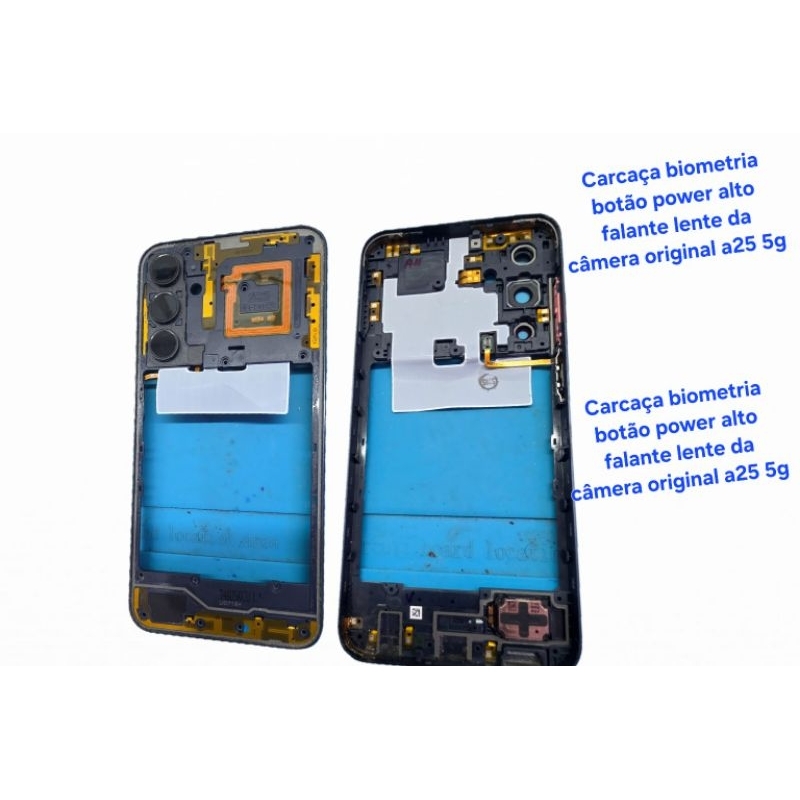 Carcaça Samsung Galaxy A25 5G Aro Completo Biometria Power Alto Falante Campainh