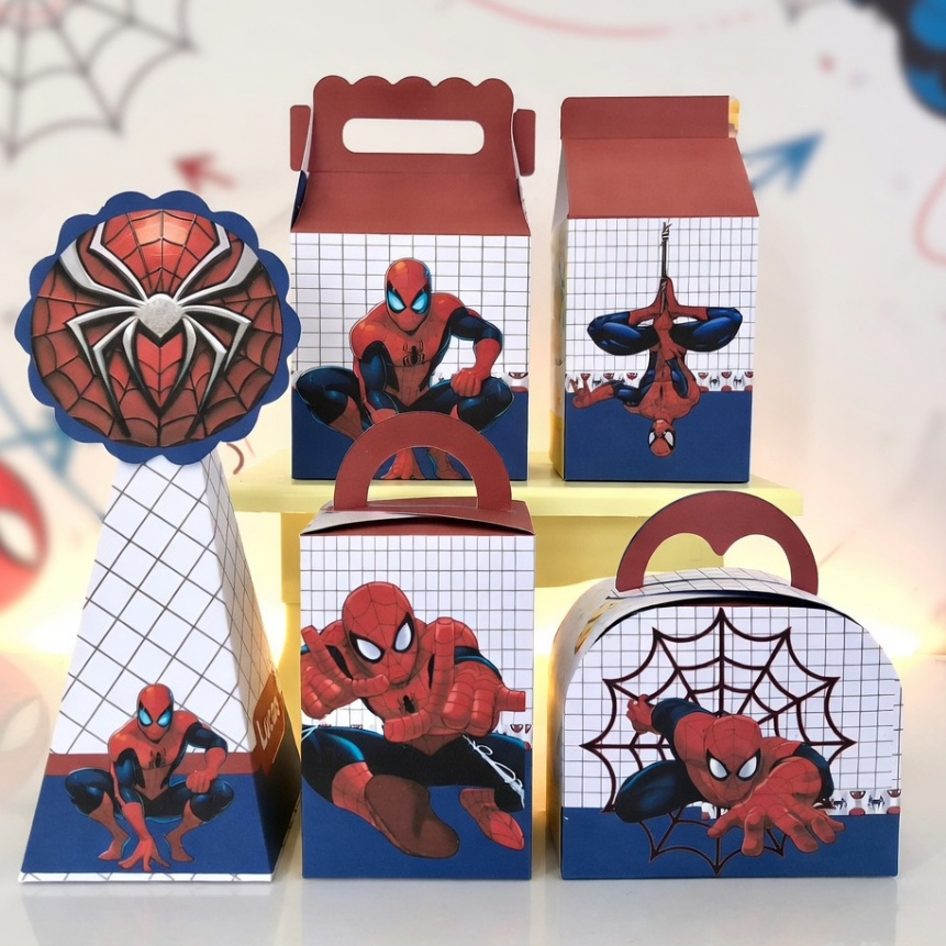 Kit Festa Infantil Homem Aranha Personalizado  Lembrancinha Aniversário Infantil PEGUE E MONTE