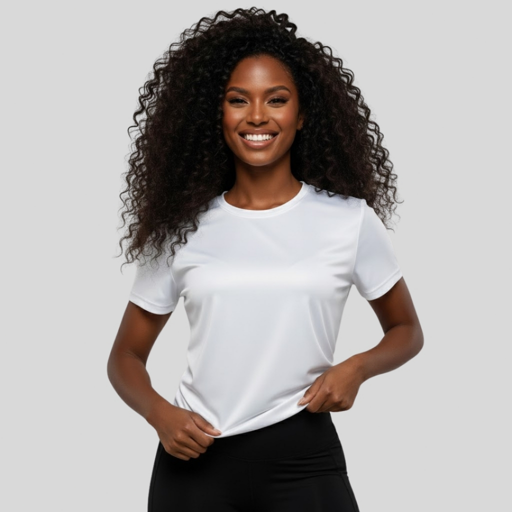 Camiseta Feminina Dry Fit Manga Curta com Proteção UV50+ Leve e Confortável