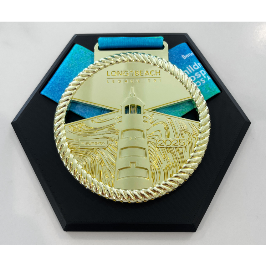 Porta Medalha Hexagonal Individual Modular Suporte De Parede Colecionável Vértice 3D - Corrida Triatlo Ciclismo