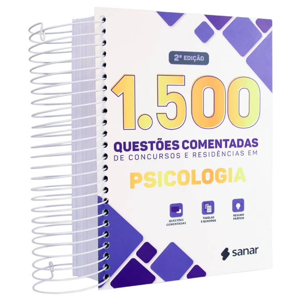 Livro 1.500 Questões Comentadas para Concurso PSICOLOGIA Edição 2026
