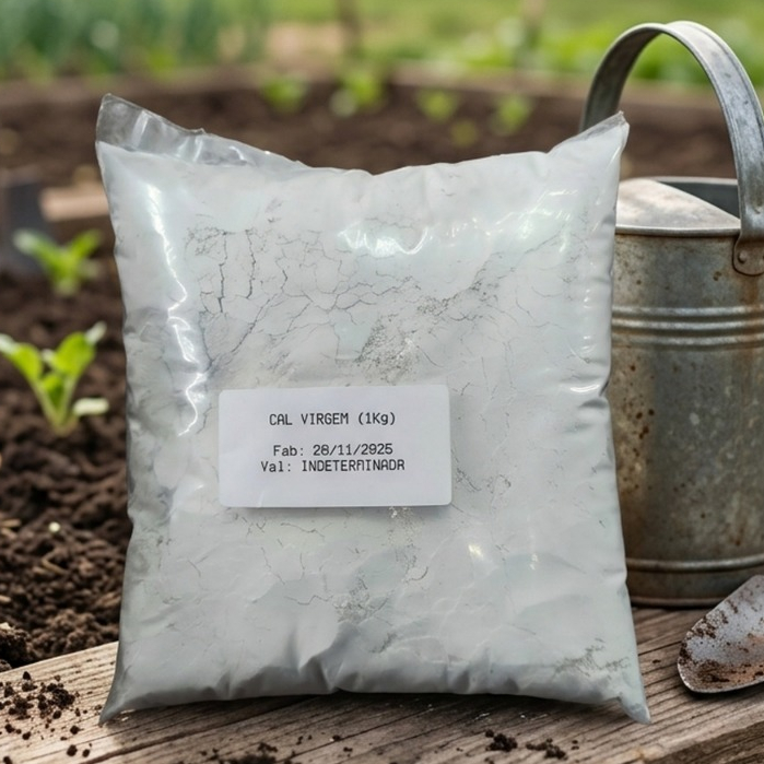 Cal Virgem Agrícola 1kg Multiuso para Construção Jardinagem e Desinfestação Aviário - Promoção !