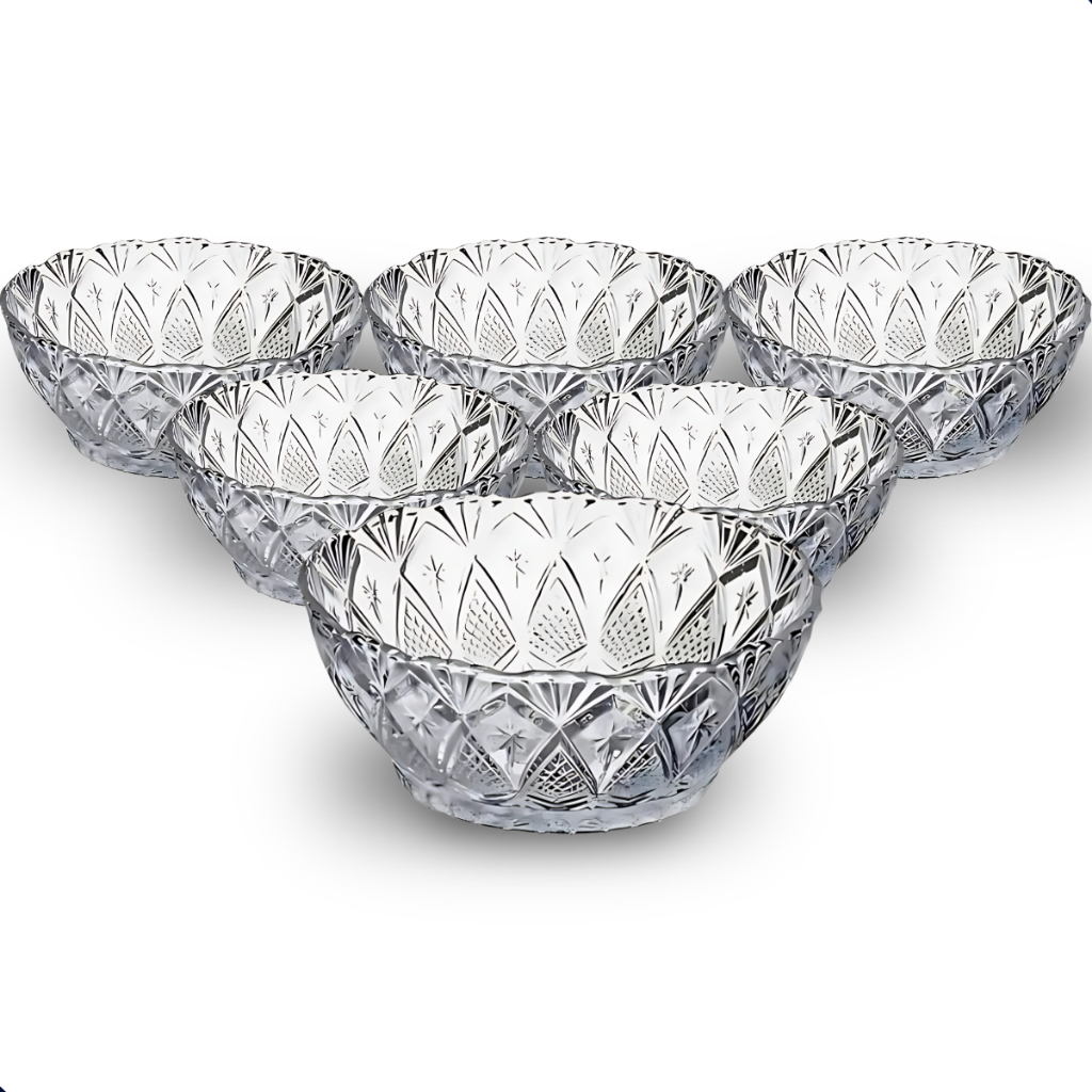 Kit Bowls de Vidro 150ml Toffee Tigela Sobremesa Petisqueira | Transparente Mesa Posta 6 a 24 Peças