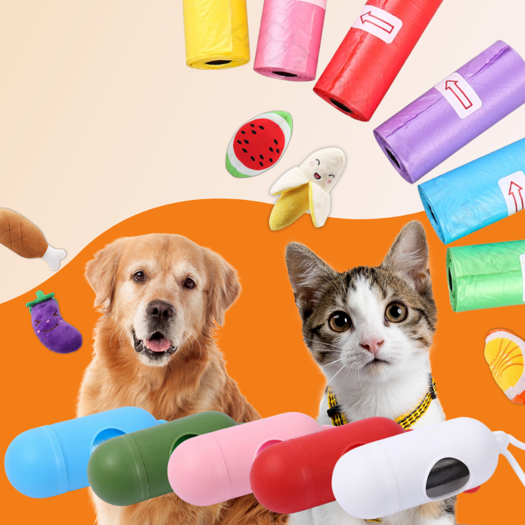 Refil Saco Cata Caca Saquinhos Colorido Pet Higiênico Biodegradável - Escolha Seu Kit