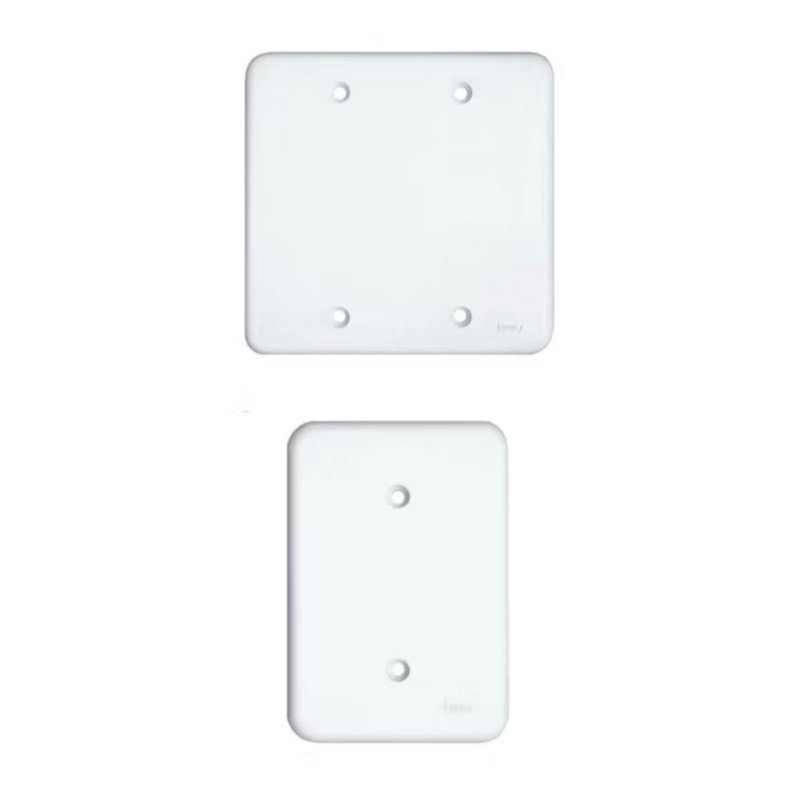 Espelho Placa Cega 4x2 ou 4x2 Interruptor Tampa Branca Quadrada para Fechar Tomada sem furo Elétrico Radial Pollar