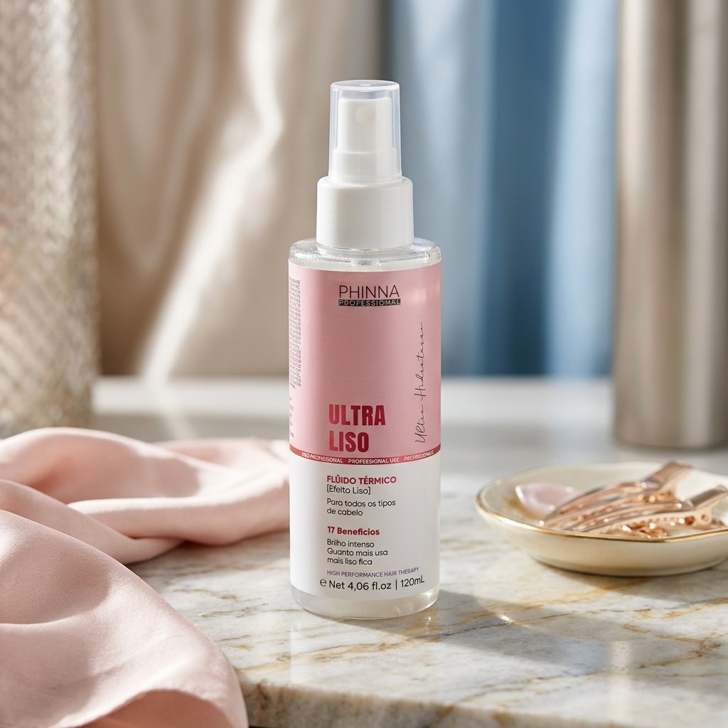 Protetor térmico fluído anti frizz e brilho Ultra Liso em Oferta na Shopee