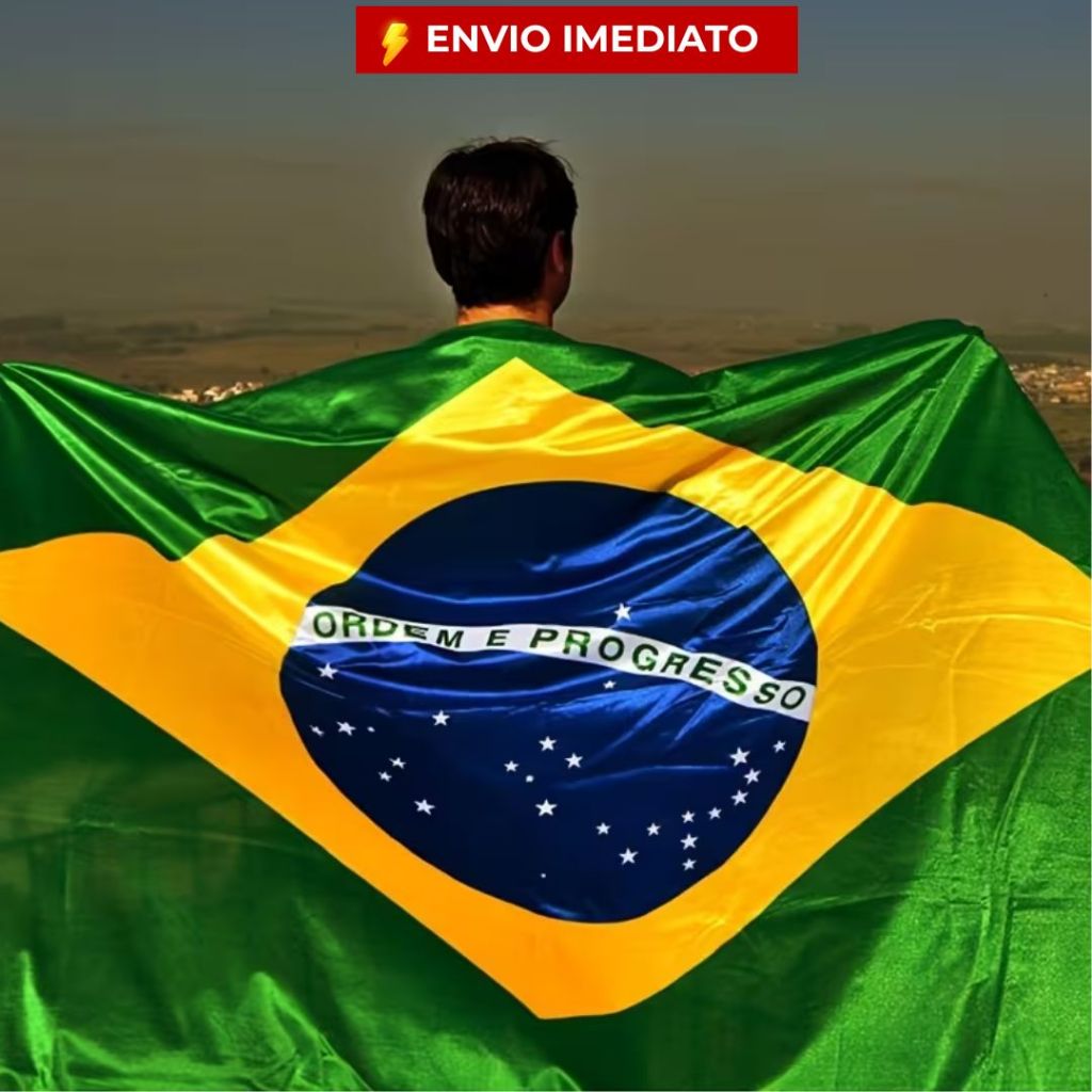 Kit 2/4/6 Bandeira Grande Brasil Grande 60x90 Seleção Brasileira Decoração Copa Futebol