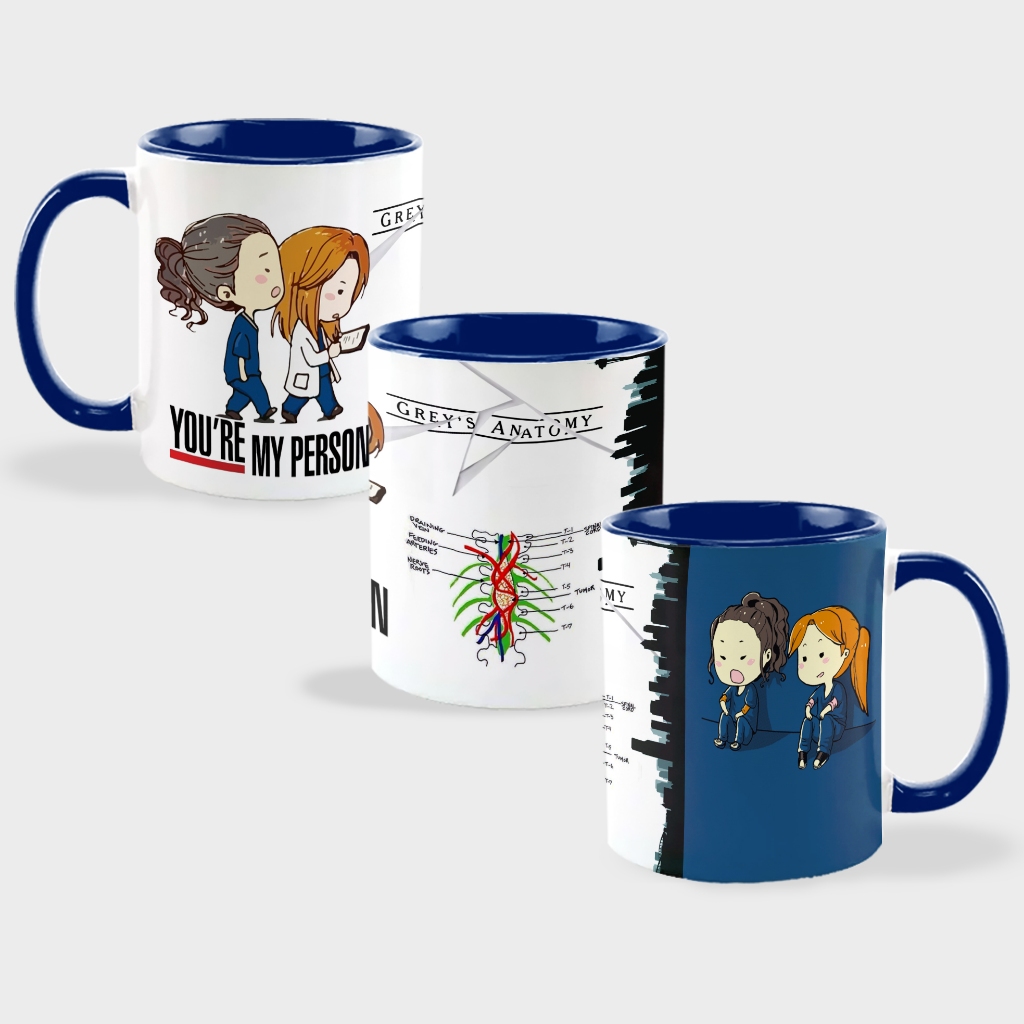 Caneca Colorida Greys Anatomy Cristina Yang Derek You Are My Person