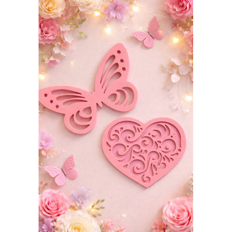 kit 10 Borboleta ou Coração Decorativo casa ou Festa 🌸✨ Lembrancinha Decorativa Borboleta ou Coração – Festa / Casa ✨🌸