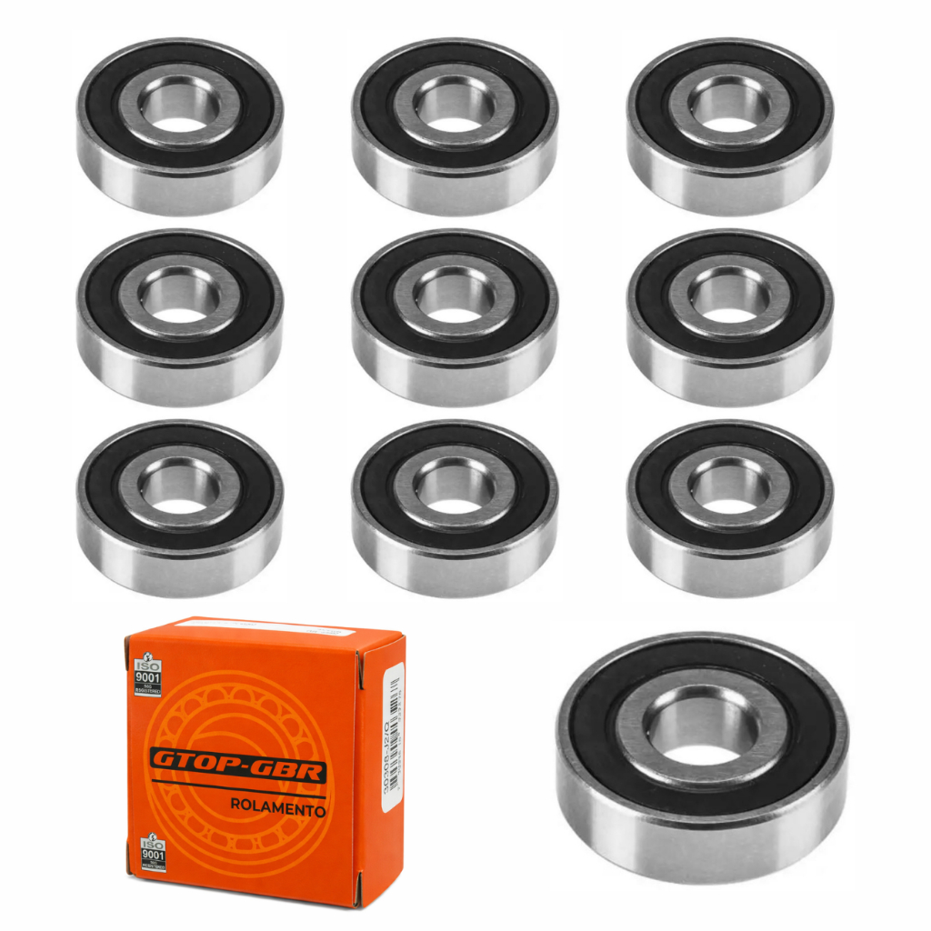Kit 10 Rolamento 6204 2RS GBR Vedação Dupla 20x47x14