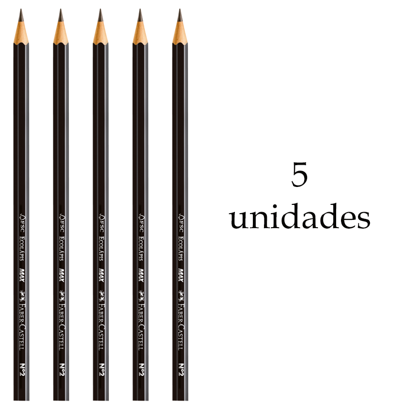 Kit 5/10 lápis preto HB Faber Castell sextavado