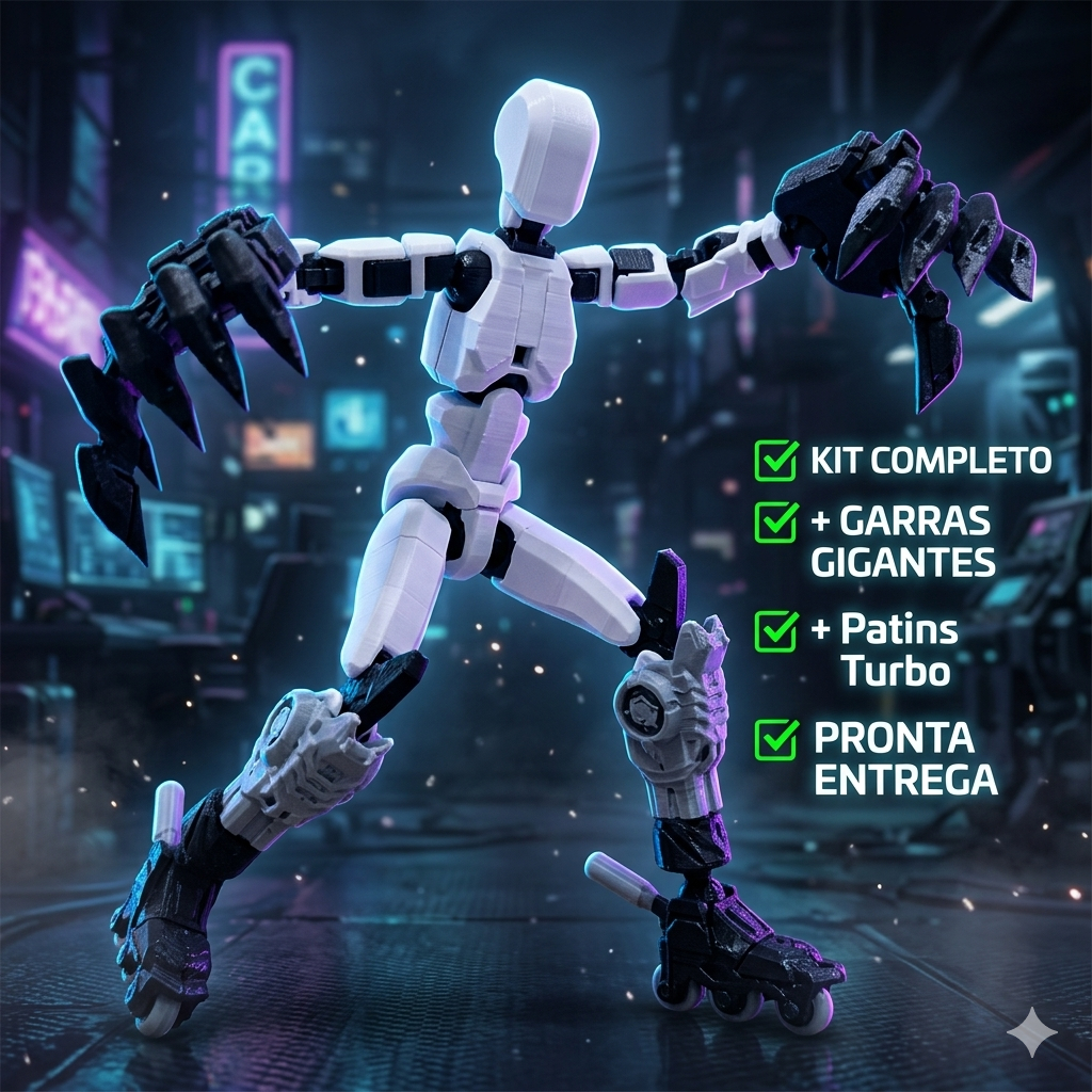 Dummy 13 Kit Completo com Garras Gigantes Patins e Armadura Boneco Articulado