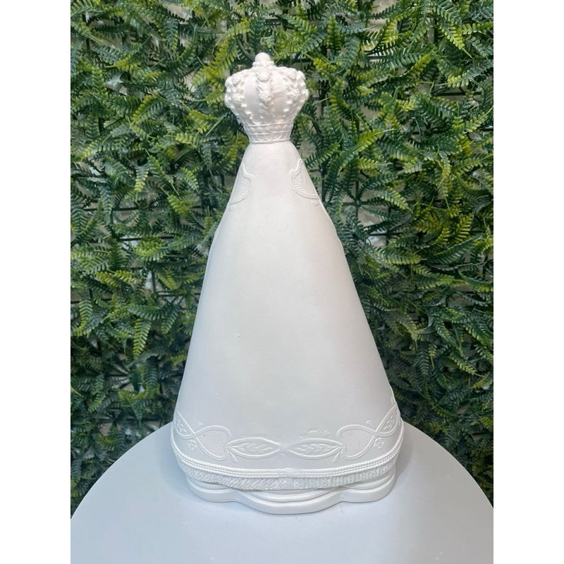 Imagem De Nossa Senhora Aparecida 30cm - Em Gesso Cru - Acabamento Impecável - Rico em Detalhes. — imagem 2 de 2