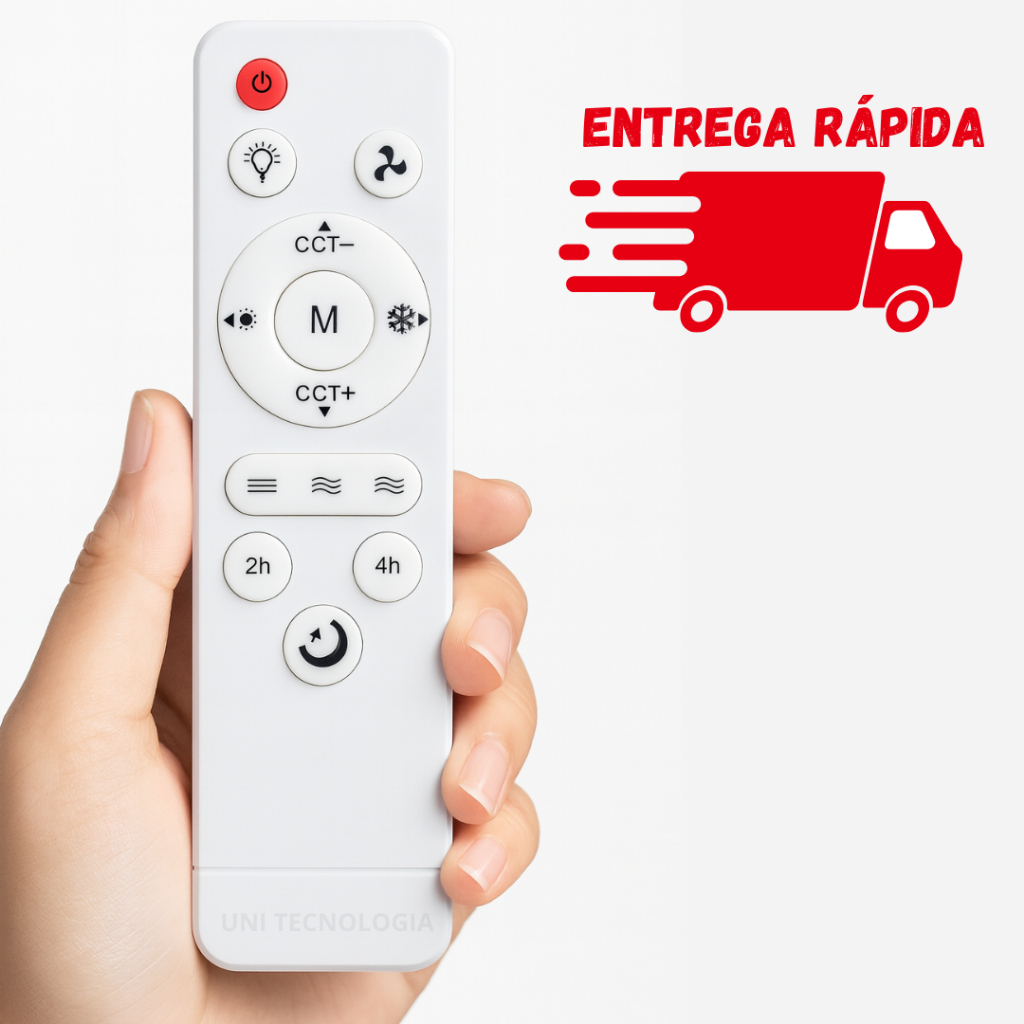 Controle Remoto Infravermelho para Ventilador de Teto com Luz LED Universal