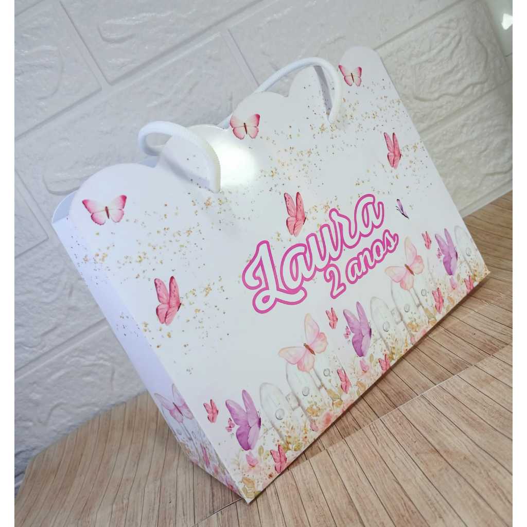 Sacolinha Personalizada Jardim das Borboletas Jardim Encantado Sacolinha Surpresa para Lembrancinha Festa Infantil