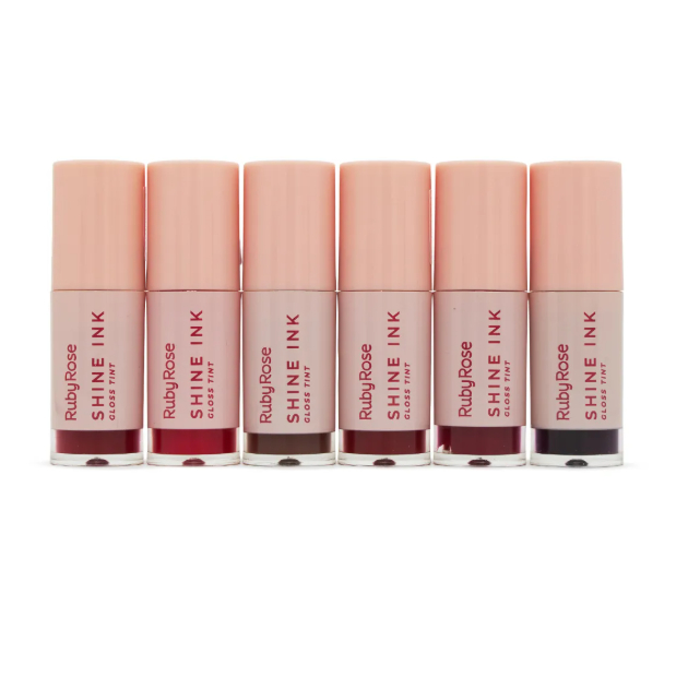 Gloss Tint Shine Ink Ruby Rose Gloss Tint Labial + Liptint Longa Duração Alta Pigmentação Hidratante Original