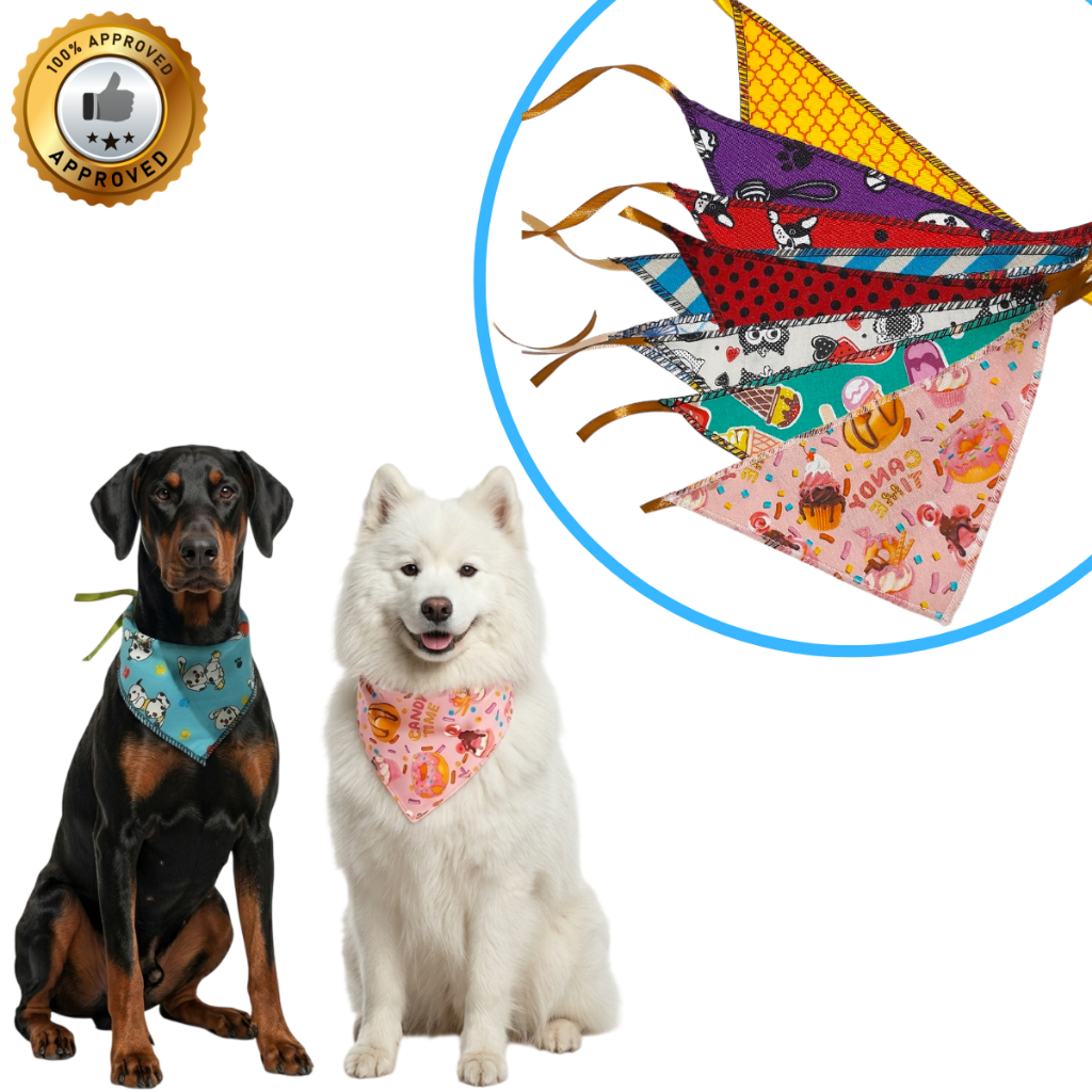 20 Bandanas GG Pet Kit Misto Macho e Fêmea Cachorro Banho e Tosa Pet Shop