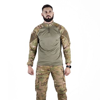 Camisa Combat Shirt Gandoleta Masculina Ripstop Camuflada Multicam UV50+