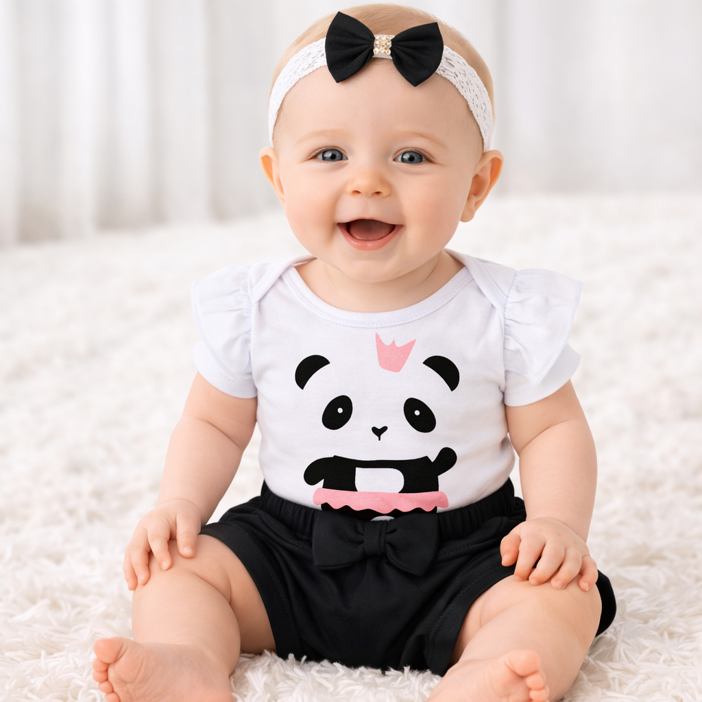 Conjunto Romper body bebe menina em Oferta na Shopee