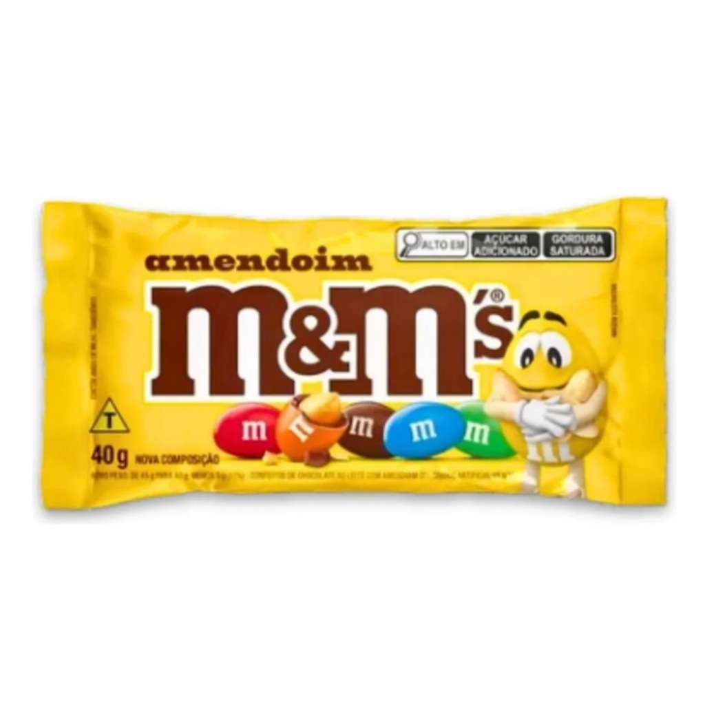 Chocolate Mms Amendoim 18 Unidades De 40g Cada Original