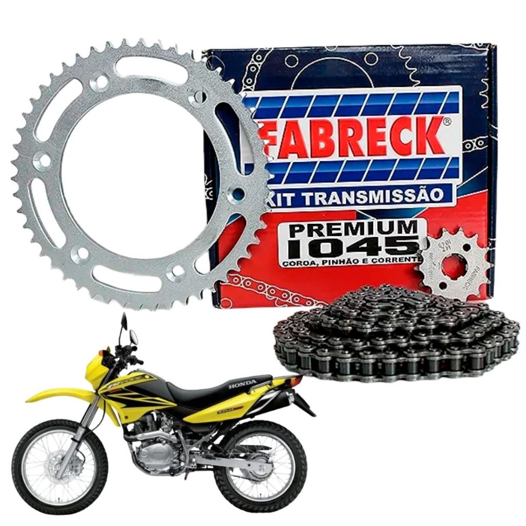Kit Relação Tração Transmissão Bros 150 2003 a 2015 Original Fabreck