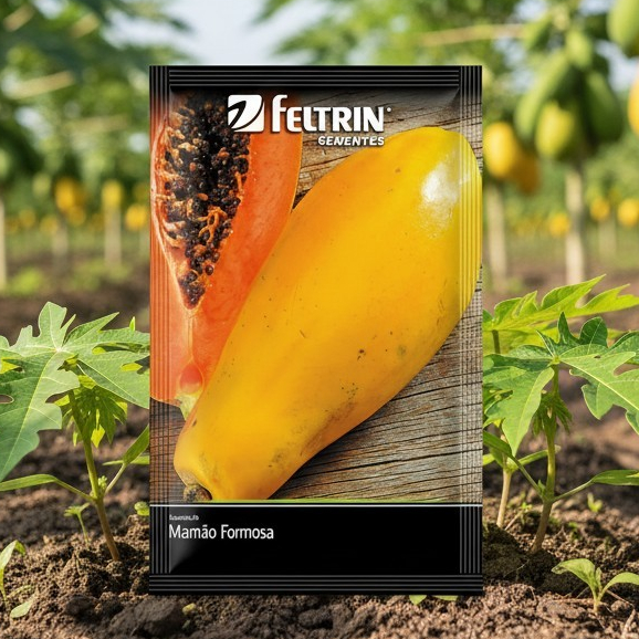 Semente Mamão Formosa Fruta 1 ate 10 envelopes Feltrin