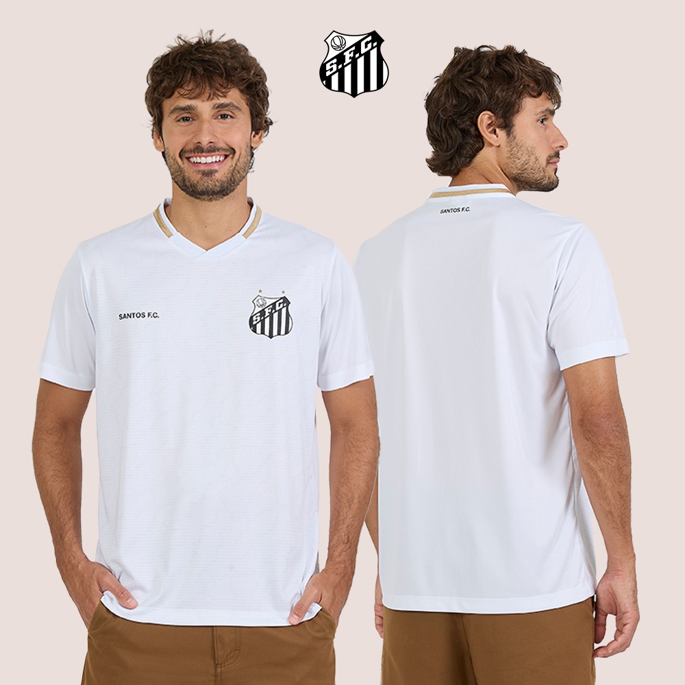 Camiseta Santos FC Oficial Masculina Dry Fit Esportiva Leve Confortável Alta Qualidade