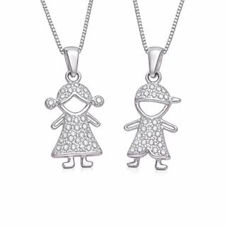 Colar Filhos de Prata 925 Presente Perfeito + Caixinha