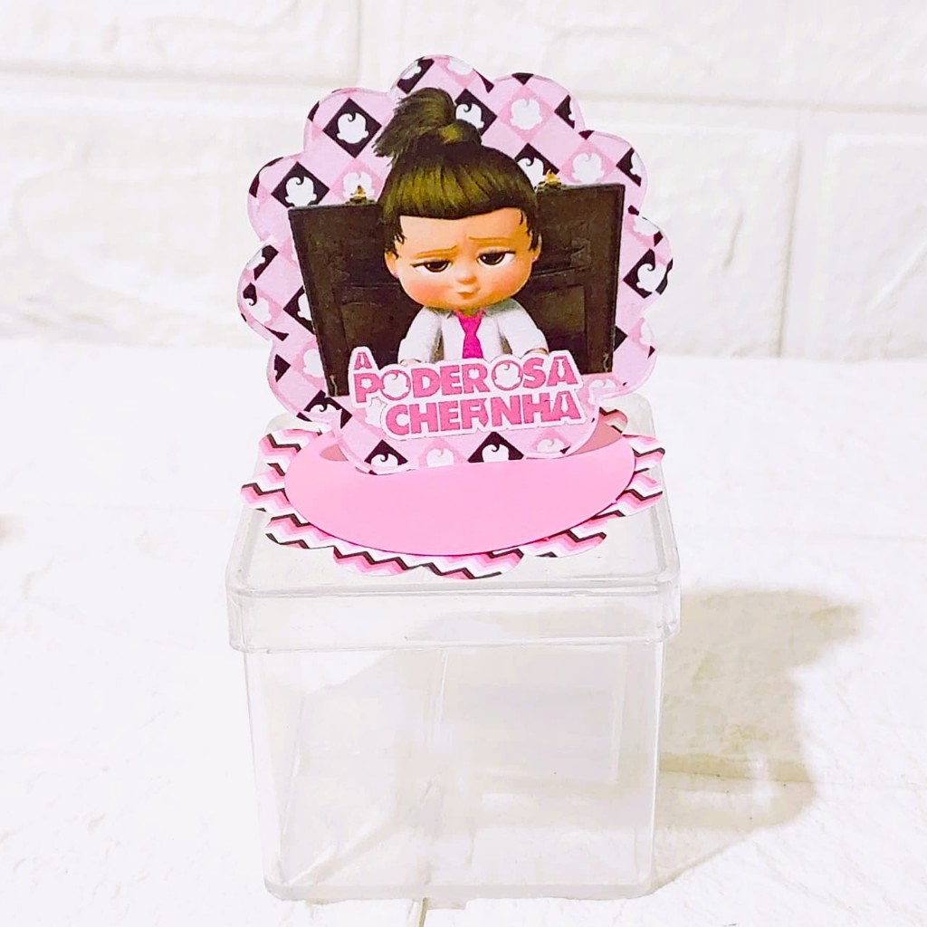 Aplique Painel 3D, Tag Personalizada da PODEROSA CHEFINHA Lembrancinha de Festa Infantil