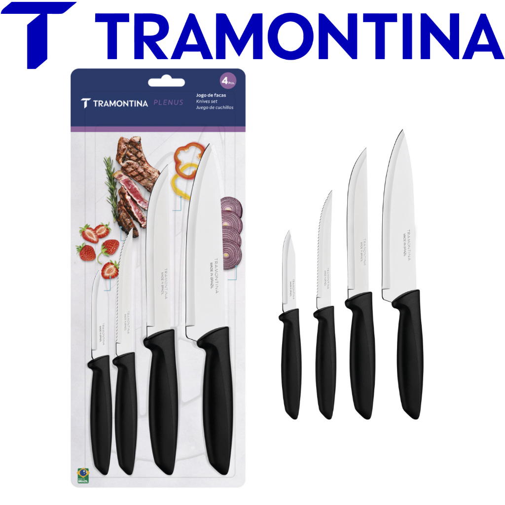 Conjunto de Facas Inox 4 Peças | Praticidade na Cozinha